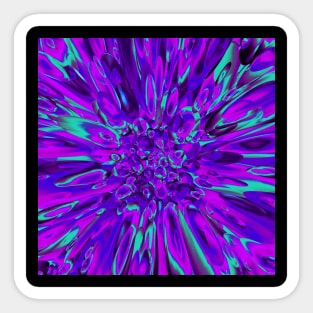 Psychedelic Vortex of Purple and Teal Sticker